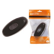 Выключатель на шнур 6А 250В черный TDM