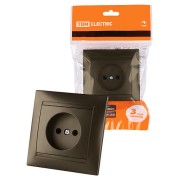 Розетка 2П 10А 250В бронза "Лама" TDM