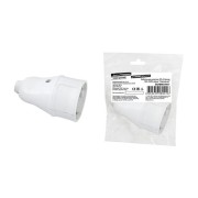 Кабельная розетка 2П+З белая 16А 250B серии "Народная"