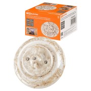 Выключатель скрытой установки фарфоровый поворотный проходной с ручкой (бантик) 10А мраморный «Болонь» TDM