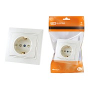Розетка 2П+З с защ. шт. 16А 250В белая "Таймыр" TDM