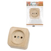 Розетка 2П открытой установки IP20 10А, сосна "Дача" Народная