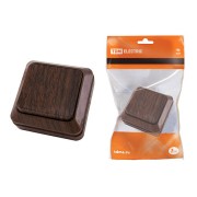 Выключатель 1-кл. открытой установки IP20 10А, бук "Ладога" TDM