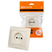 Розетка 2П 10А 250В сл. кость "Лама" TDM