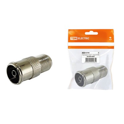 Переходник гнездо F - гнездо TV, инд. упаковка TDM Переходник гнездо F - гнездо TV, инд. упаковка TDM