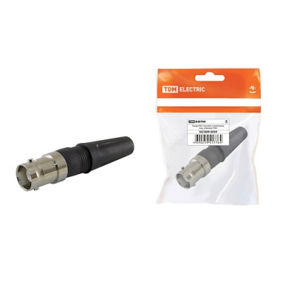 Гнездо BNC под винт с колпачком, инд. упаковка TDM Гнездо BNC под винт с колпачком, инд. упаковка TDM