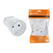 Кабельная розетка 2П б/з 10А 250B белая TDM