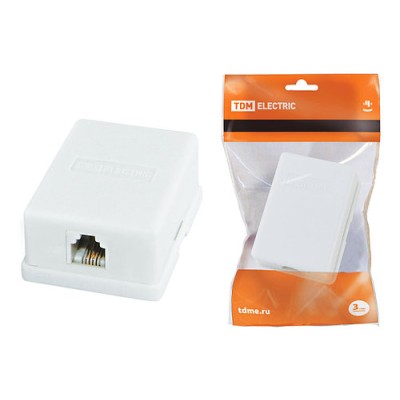 Телефонная розетка 1x6Р-4С TDM Телефонная розетка 1x6Р-4С TDM