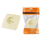 Розетка 2П 10А 250В с защ. шт. сл. кость "Онега" TDM