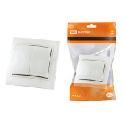 Выключатель 2 кл. 10А белый "Таймыр" TDM