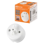 Выключатель фарфоровый поворотный перекрёстный с ручкой (бантик) 10А белый «Болонь» TDM