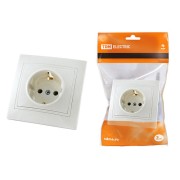 Розетка 2П+З 16А 250В белая "Таймыр" TDM