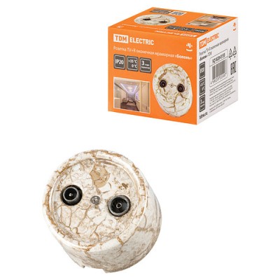 Розетка TV+R оконечная мраморная «Болонь» TDM Розетка TV+R оконечная мраморная «Болонь» TDM