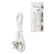 Шнур сетевой с вилкой ПВС-ВП 2x0,75мм2 1,5м б/з белый Народный