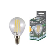 Лампа светодиодная "Филамент" G45-6 Вт-230 В-4000 К–E14 TDM