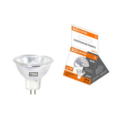 Лампа галогенная с отражателем MR16 (JCDR) - 50 Вт - 230 В - GU5.3 TDM Лампа галогенная с отражателем MR16 (JCDR) - 50 Вт - 230 В - GU5.3 TDM