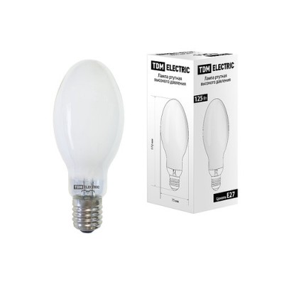 Лампа ртутная высокого давления ДРЛ 125 Вт Е27 TDM Лампа ртутная высокого давления ДРЛ 125 Вт Е27 TDM