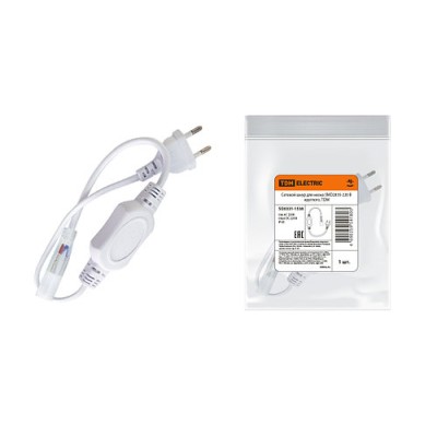 Сетевой шнур для неона SMD2835-220 В круглого, TDM Сетевой шнур для неона SMD2835-220 В круглого, TDM