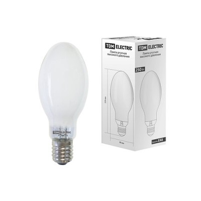 Лампа ртутная высокого давления ДРЛ 250 Вт Е40 TDM Лампа ртутная высокого давления ДРЛ 250 Вт Е40 TDM