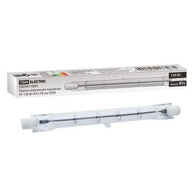 Лампа галогенная линейная ЛГ-150 Вт-R7s-78 мм TDM Лампа галогенная линейная ЛГ-150 Вт-R7s-78 мм TDM