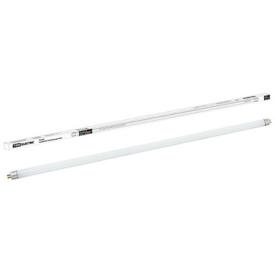 Лампа люминесцентная линейная двухцокольная ЛЛ-12/24Вт, T4/G5, 4000 К, длина 654,2мм TDM Лампа люминесцентная линейная двухцокольная ЛЛ-12/24Вт, T4/G5, 4000 К, длина 654,2мм TDM