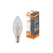 Лампа накаливания "Витая свеча" прозрачная 40 Вт-230 В-Е14 TDM