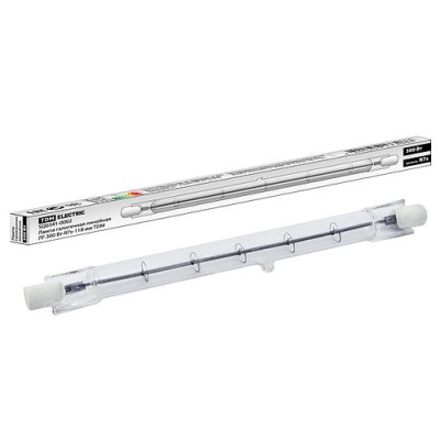 Лампа галогенная линейная ЛГ-300 Вт-R7s-118 мм TDM Лампа галогенная линейная ЛГ-300 Вт-R7s-118 мм TDM