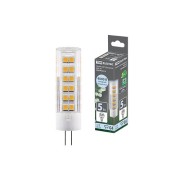 Лампа светодиодная G4-5 Вт-AC/DC 12 В-4000 К, SMD, 16x57 мм TDM