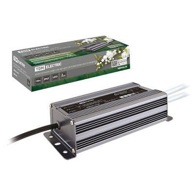 Блок питания 100Вт-12В-IP67 для светодиодных лент и модулей DC 12В, металл TDM Блок питания 100Вт-12В-IP67 для светодиодных лент и модулей DC 12В, металл TDM