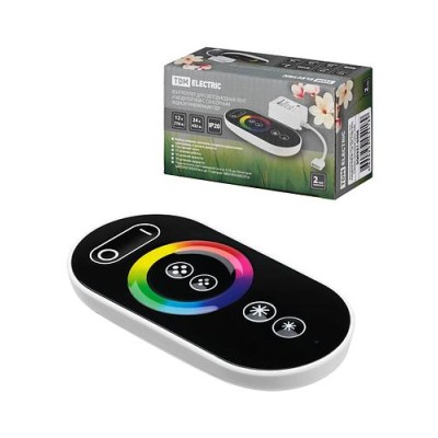 Контроллер для светодиодных лент и модулей RGB-RF-12В-18А-216Вт-IP20, 3 канала, сенсорный пульт, TDM Контроллер для светодиодных лент и модулей RGB-RF-12В-18А-216Вт-IP20, 3 канала, сенсорный пульт, TDM