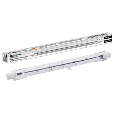 Лампа галогенная линейная ЛГ-500 Вт-R7s-118 мм TDM Лампа галогенная линейная ЛГ-500 Вт-R7s-118 мм TDM