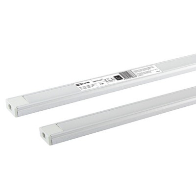 Алюминиевый профиль накладной 1506 (1 м), матовый рассеиватель, 2 заглушки, 2 крепежа TDM Алюминиевый профиль накладной 1506 (1 м), матовый рассеиватель, 2 заглушки, 2 крепежа TDM