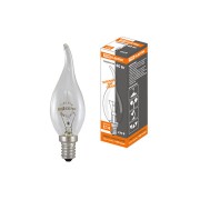 Лампа накаливания "Свеча на ветру" прозрачная 40 Вт-230 В-Е14 TDM
