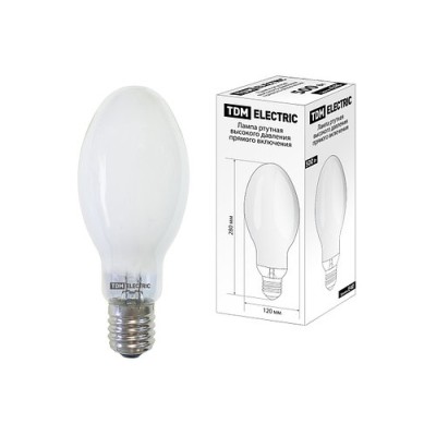 Лампа ртутная высокого давления прямого включения ДРВ 500 Вт Е40 TDM Лампа ртутная высокого давления прямого включения ДРВ 500 Вт Е40 TDM