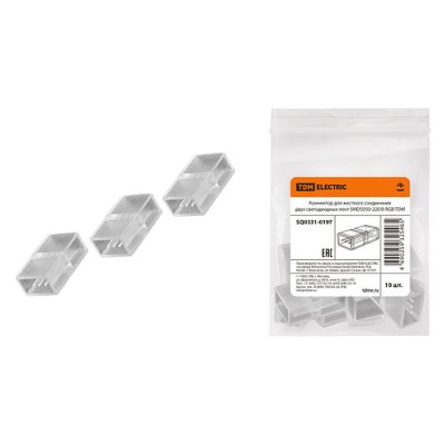 Коннектор для жесткого соединения двух светодиодных лент SMD5050-220 В-RGB TDM Коннектор для жесткого соединения двух светодиодных лент SMD5050-220 В-RGB TDM
