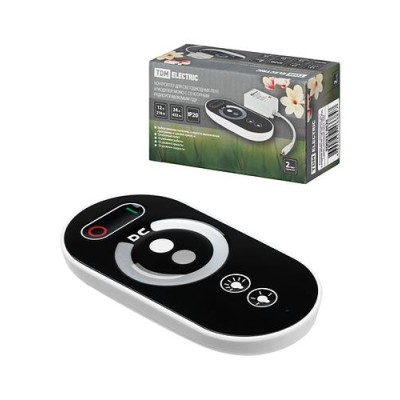 Контроллер для светодиодных лент и модулей MONO-RF-12В-18А-216Вт-IP20, 1 канал, сенсорный пульт, TDM Контроллер для светодиодных лент и модулей MONO-RF-12В-18А-216Вт-IP20, 1 канал, сенсорный пульт, TDM