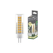 Лампа светодиодная G4-5 Вт-230 В-3000 К, SMD, 16x55 мм TDM