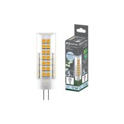Лампа светодиодная G4-5 Вт-230 В-4000 К, SMD, 16x55 мм TDM