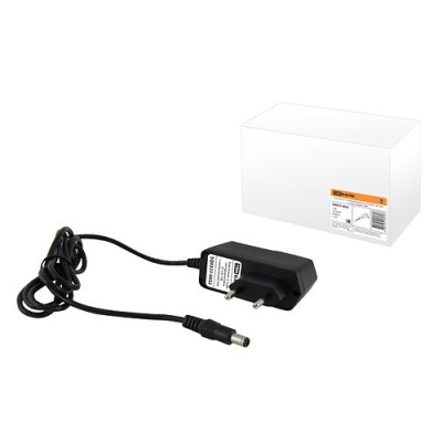 Блок питания 12Вт-12В-IP20 для светодиодных лент и модулей, адаптер, пластик TDM Блок питания 12Вт-12В-IP20 для светодиодных лент и модулей, адаптер, пластик TDM