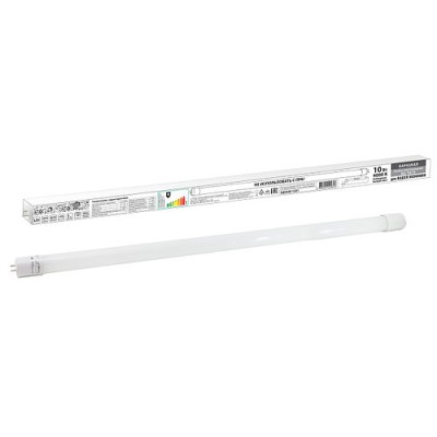 Лампа светодиодная НЛ-Т8-10 Вт-230 В-4000 К–G13, 600 мм, матовая, стекло, непов. Народная Лампа светодиодная НЛ-Т8-10 Вт-230 В-4000 К–G13, 600 мм, матовая, стекло, непов. Народная