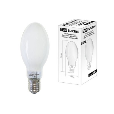 Лампа ртутная высокого давления прямого включения ДРВ 1000 Вт Е40 TDM Лампа ртутная высокого давления прямого включения ДРВ 1000 Вт Е40 TDM