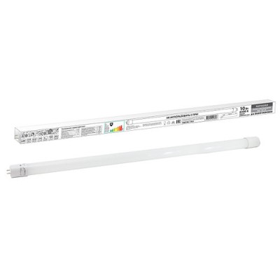 Лампа светодиодная НЛ-Т8-10 Вт-230 В-6500 К–G13, 600 мм, матовая, стекло, непов. Народная Лампа светодиодная НЛ-Т8-10 Вт-230 В-6500 К–G13, 600 мм, матовая, стекло, непов. Народная