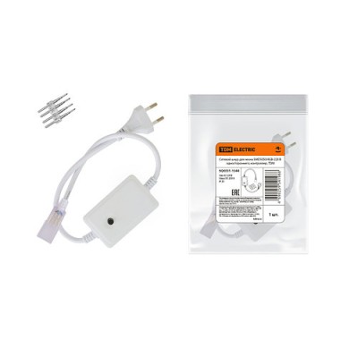 Сетевой шнур для неона SMD5050-RGB-220 B одностороннего, контроллер, TDM Сетевой шнур для неона SMD5050-RGB-220 B одностороннего, контроллер, TDM