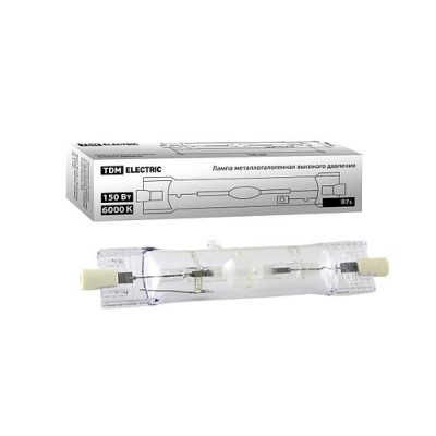 Лампа металлогалогенная ДРИ 150 6000 К Rх7s TDM Лампа металлогалогенная ДРИ 150 6000 К Rх7s TDM