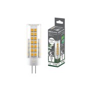 Лампа светодиодная G4-5 Вт-230 В-6500 К, SMD, 16x55 мм TDM