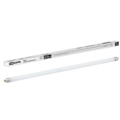 Лампа люминесцентная линейная двухцокольная ЛЛ-12/16Вт, T4/G5, 4000 К, длина 468,7мм TDM Лампа люминесцентная линейная двухцокольная ЛЛ-12/16Вт, T4/G5, 4000 К, длина 468,7мм TDM