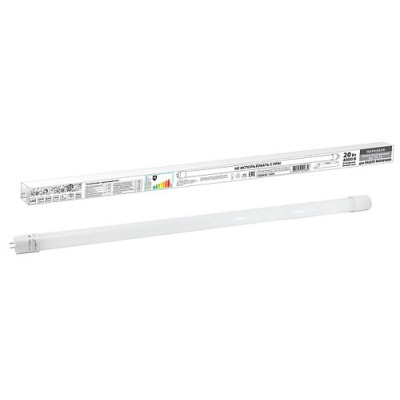 Лампа светодиодная НЛ-Т8-20 Вт-230 В-4000 К–G13, 1200 мм, матовая, стекло, непов. Народная Лампа светодиодная НЛ-Т8-20 Вт-230 В-4000 К–G13, 1200 мм, матовая, стекло, непов. Народная