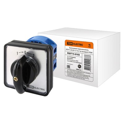 Кулачковый переключатель КПУ11-25/201 (1-0-2 1р (возврат)) TDM Кулачковый переключатель КПУ11-25/201 (1-0-2 1р (возврат)) TDM