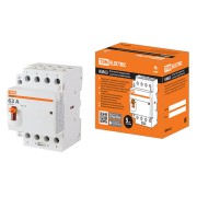 Контактор модульный с ручным управлением КМ63/4-63 4НО 230В АС TDM