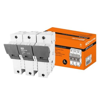 Держатель плавких вставок ДПВ 22х58 3П TDM Держатель плавких вставок ДПВ 22х58 3П TDM